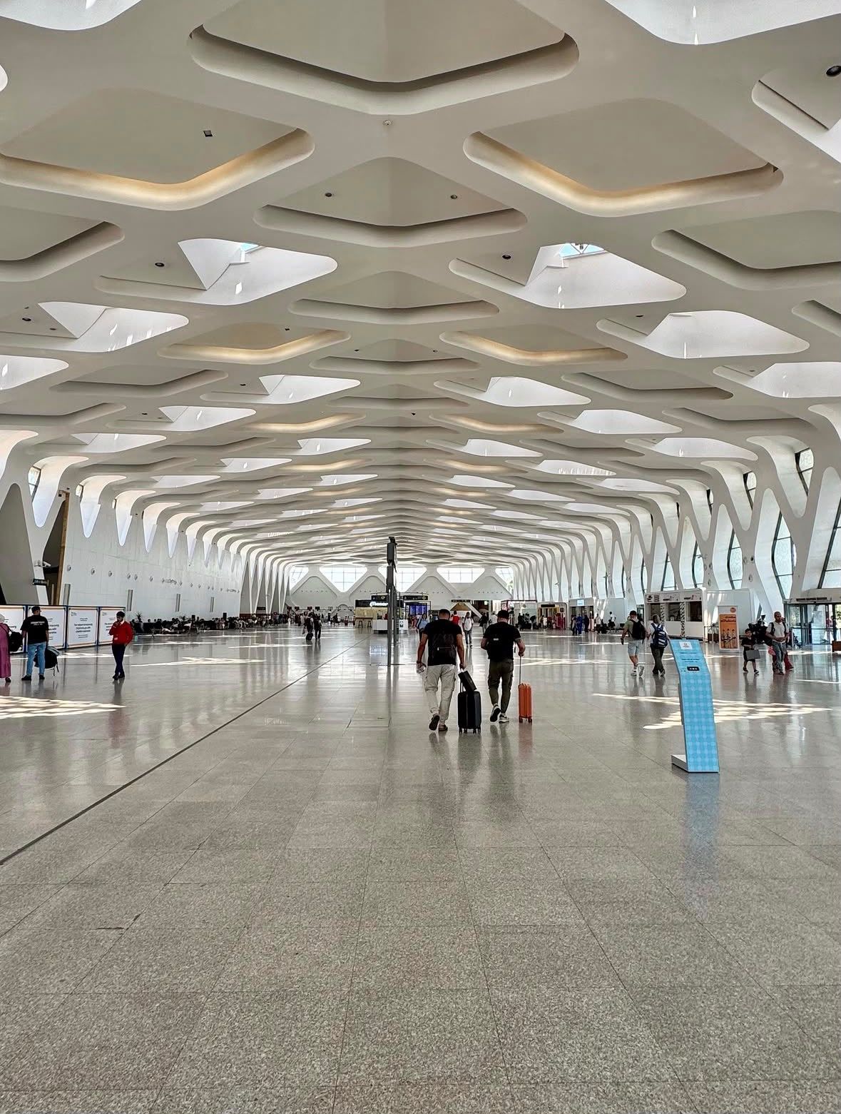 Arrivals terminal glass dome at Marrakech Menara Airport (RAK)